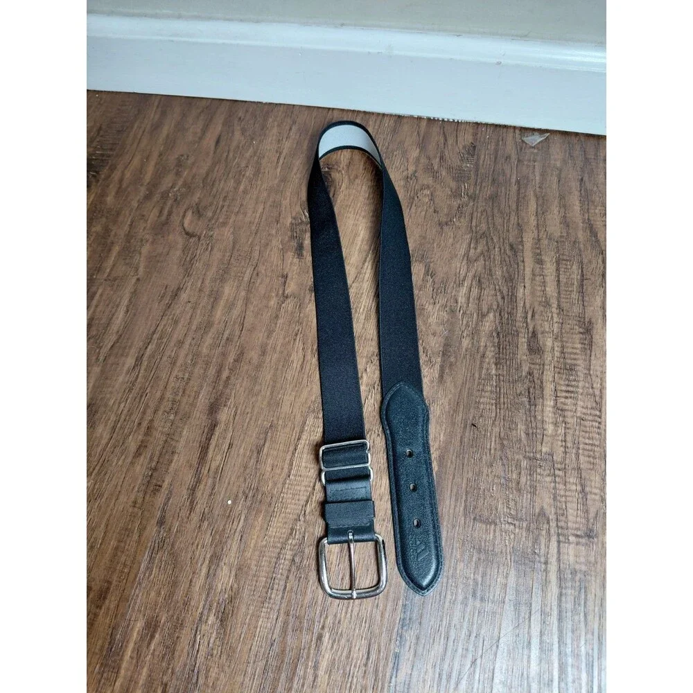 Adidas Belt Boy One Size Baseball Stretch Youth Logo Adjust Black White